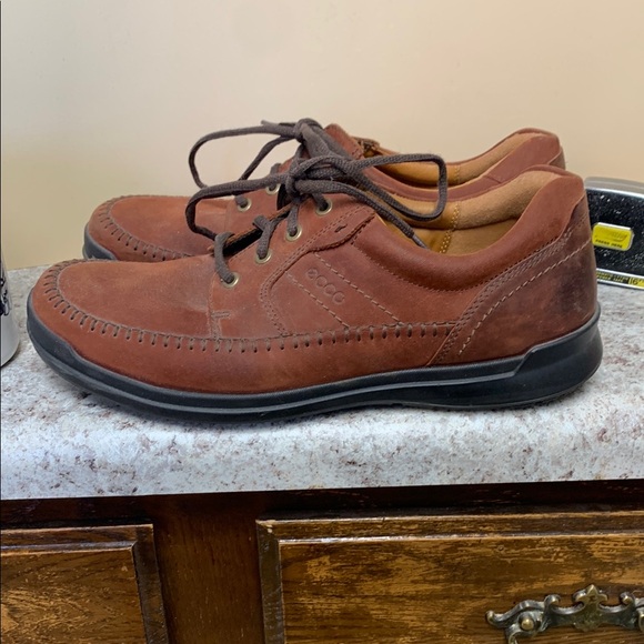 ECCO Men's Brown Nubuck Leather Shoes European Size 45 - Picture 5 of 11